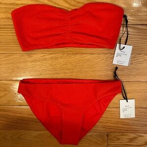 NWT Jade Swim Poppy Terry Bikini Set XS